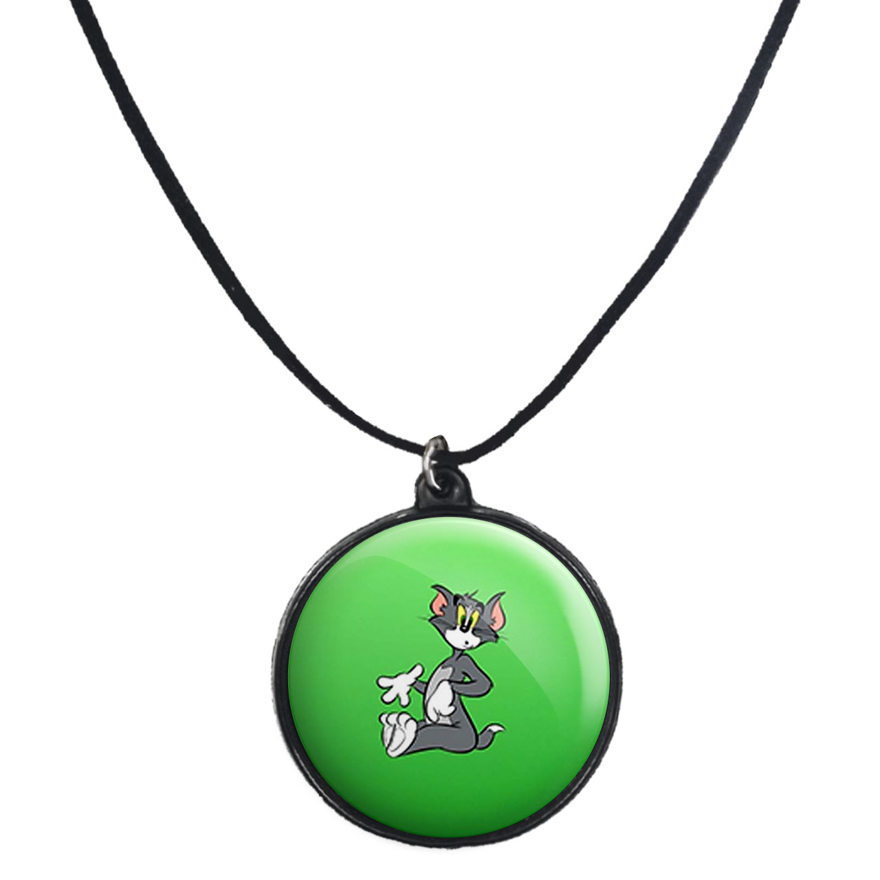 گردنبند پرمانه طرح تام و جری کد pmb.10736 مدل دو طرفه