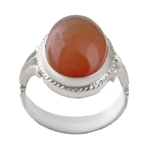 انگشتر نقره مردانه بازرگانی میلادی مدل عقیق یمنی رکاب پشت حرز دار سیم تابیده کد AM_2700