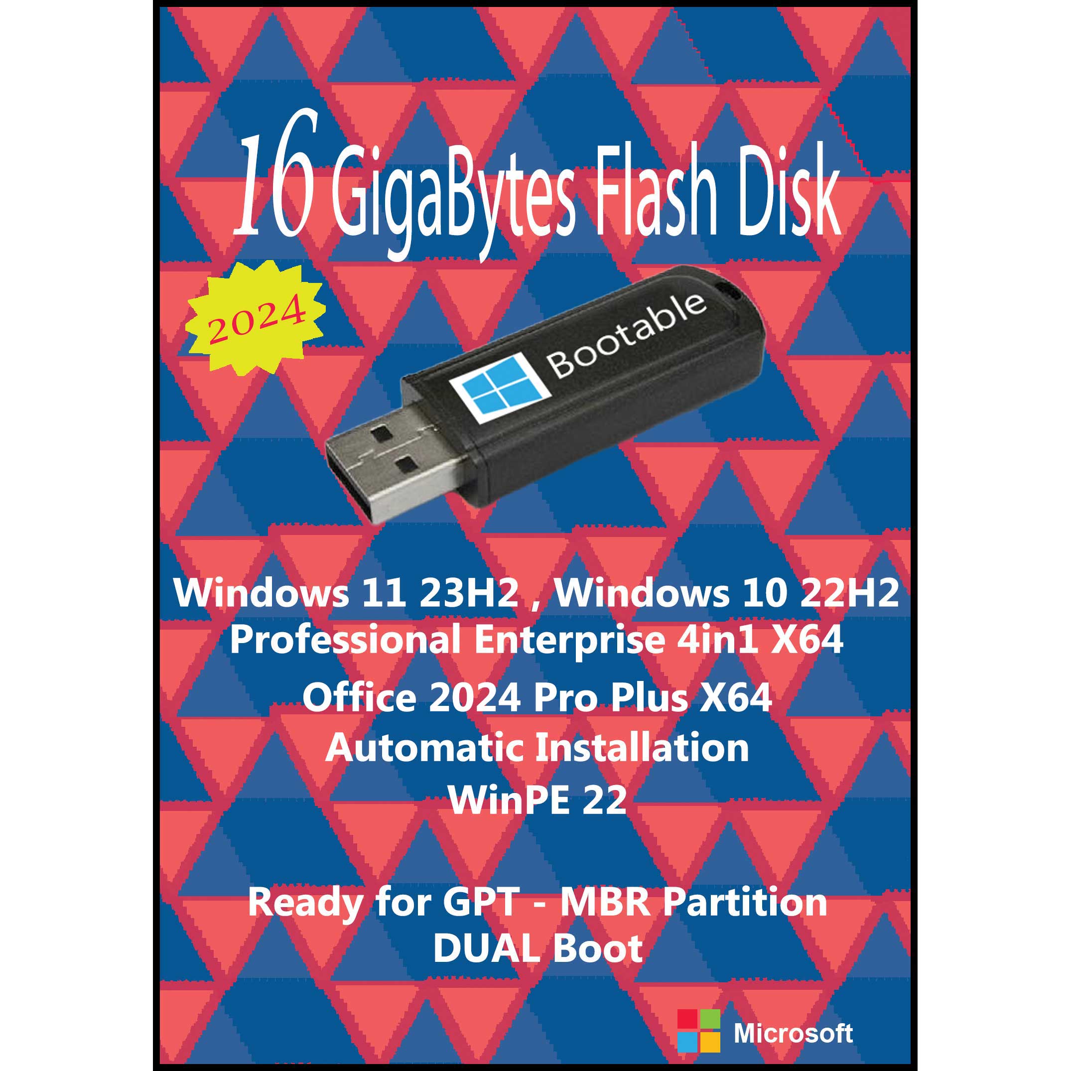 سیستم عامل Windows 11 23H2 10 22H2 Pro Ent 2in1 X64 Office 2024 نشر