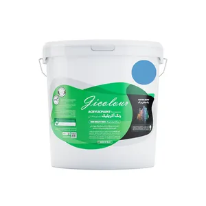 رنگ اکریلیک نمای داخل مات ژیکالر مدل آبی پیکتون کد L-B003 حجم 900 میلی لیتر