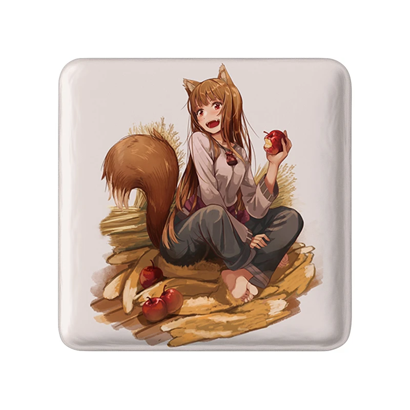 مگنت خندالو طرح هولو انیمه ادویه و گرگ مدل مربعی کد 36105