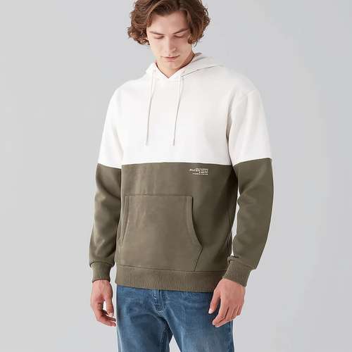 هودی مردانه ال سی وایکیکی مدل میکرو دلار کلاه دار