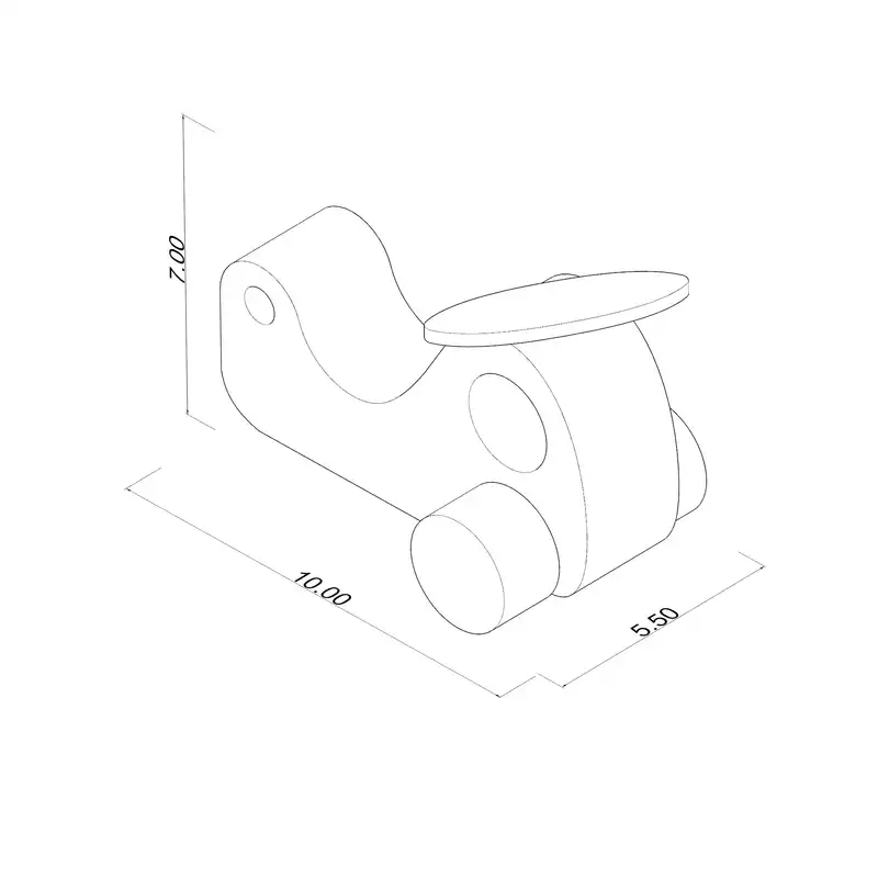 اسباب بازی چوبی مدل هلی کوپتر مدل 43021