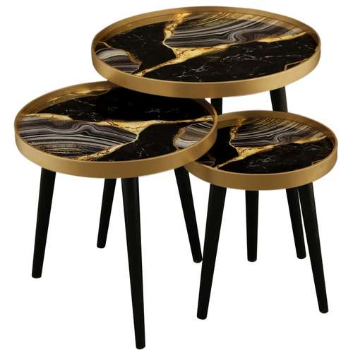 میز عسلی لوتوس مدل ALMA-731-NAPOLI بسته 3 عددی