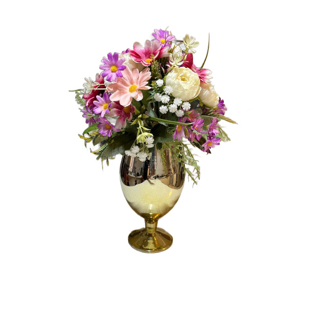 گلدان به همراه گل مصنوعی مدل یاس