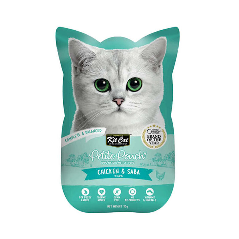 پوچ گربه کیت کت مدل Petite طعم مرغ و ماهی صبا وزن 70 گرم