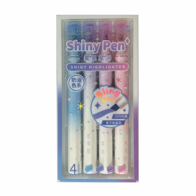 ماژیک علامت گذار مدل شاین بسته 4 عددی