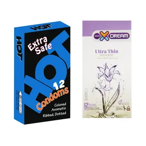 کاندوم ایکس دریم مدل Ultra Thin بسته 12 عددی به همراه کاندوم هات مدل Extra Safe بسته 12 عددی