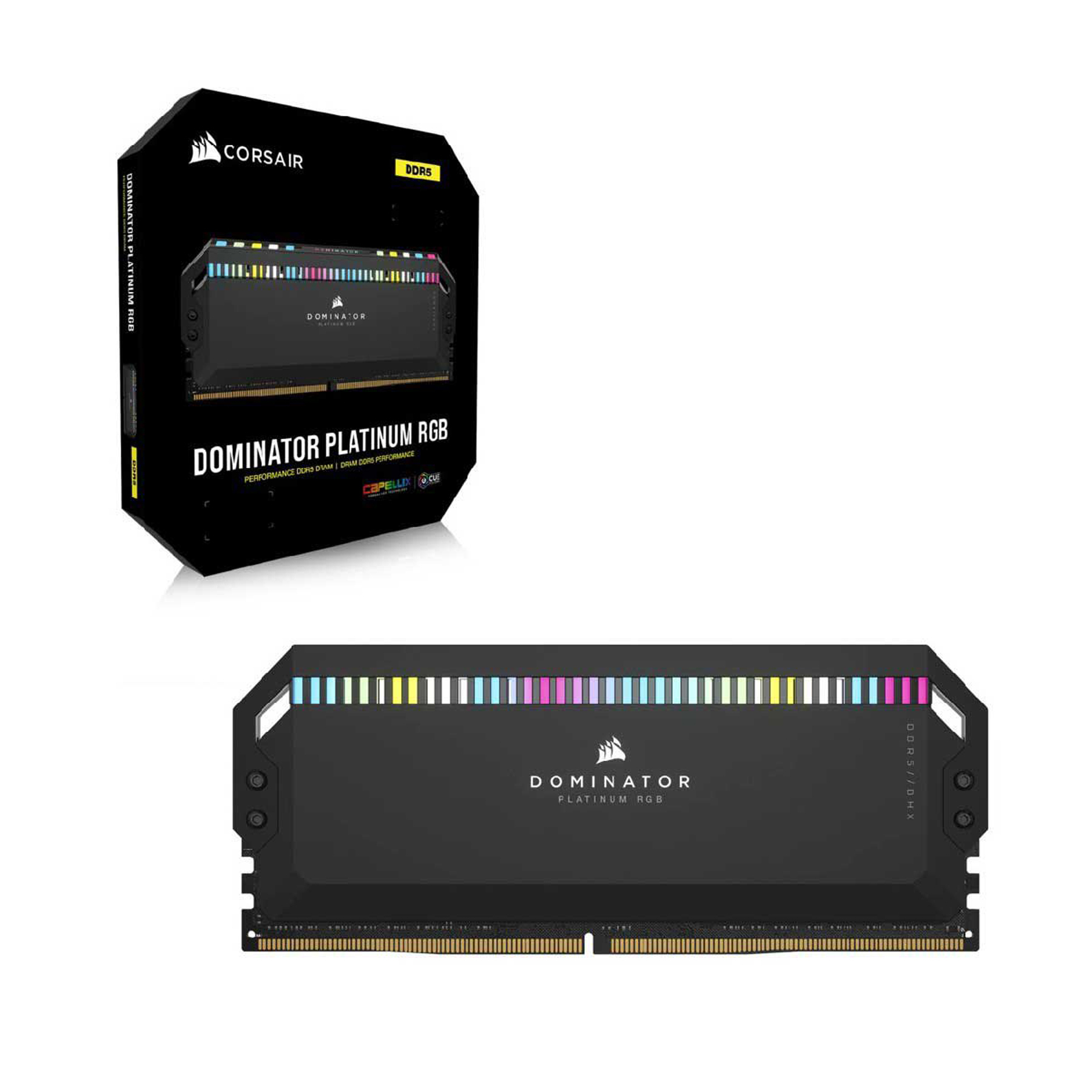 قیمت و خرید رم دسکتاپ DDR5 دو کاناله 5200 مگاهرتز CL40 کورسیر مدل Dominator  Platinum RGB ظرفیت 32 گیگابایت