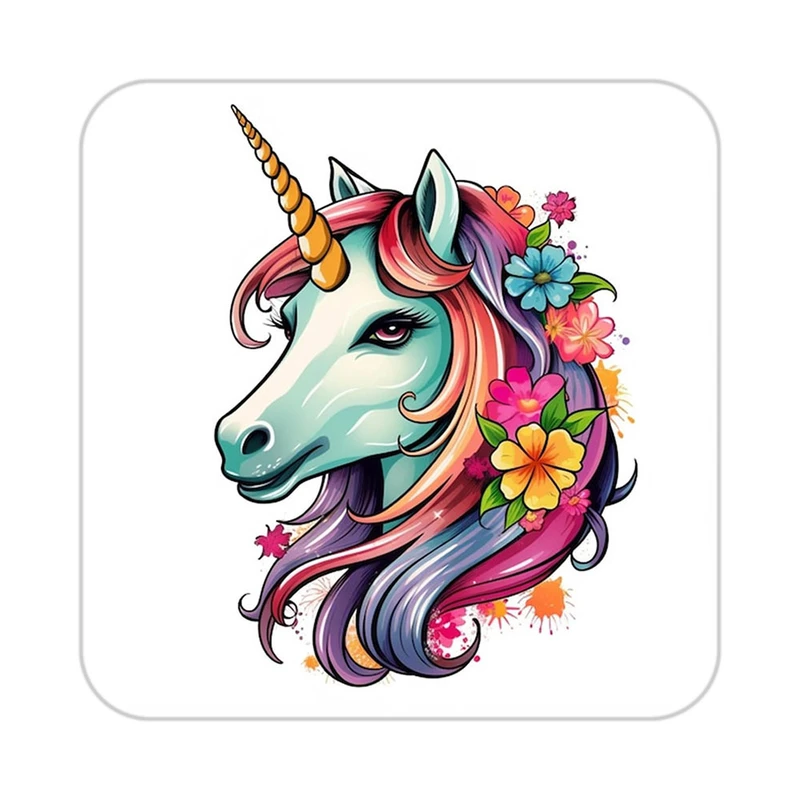 زیر لیوانی کاکتی طرح اسب تک شاخ و یونیکورن مدل mp30119