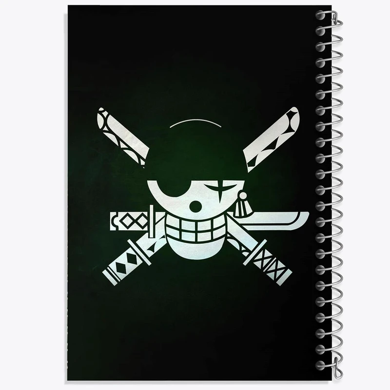 دفتر مشق 50 برگ خندالو مدل علامت زورو انیمه وان پیس One Piece  کد 11425