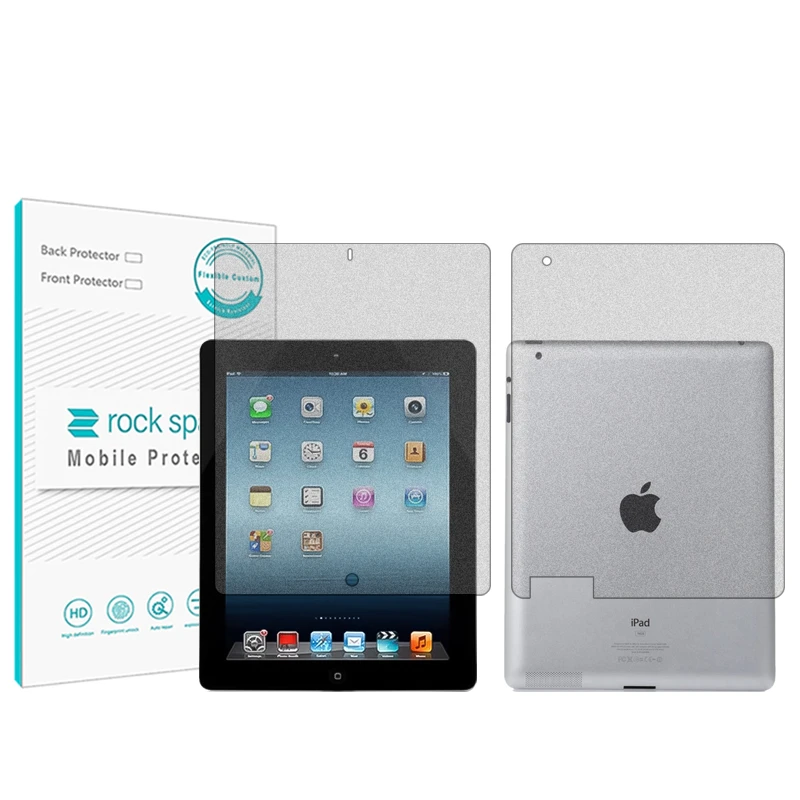 محافظ صفحه نمایش مات راک اسپیس مدل HyMTT مناسب برای تبلت اپل iPad 4 Wi-Fi Plus Cellular به همراه محافظ پشت تبلت
