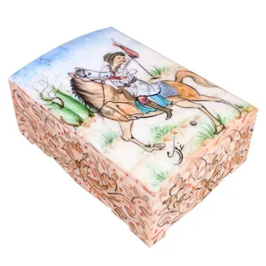 جعبه جواهرات استخوانی طرح تذهيب کد B 234