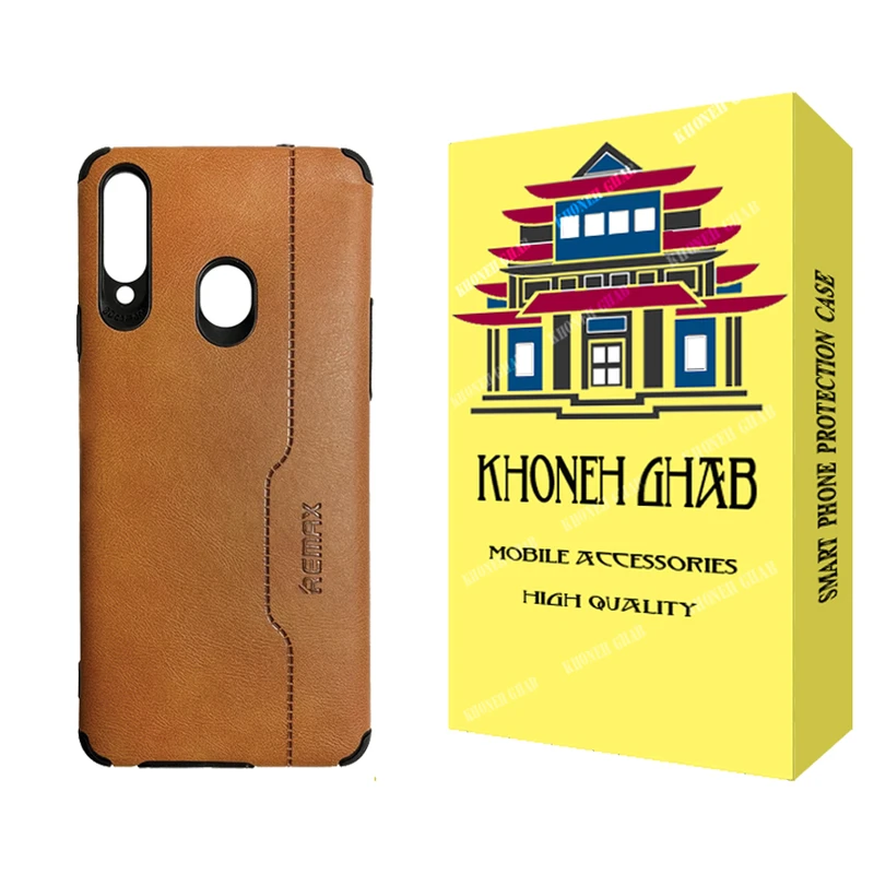 کاور خونه قاب مدل چرم طرح REMAX مناسب برای گوشی موبایل سامسونگ Galaxy A20s