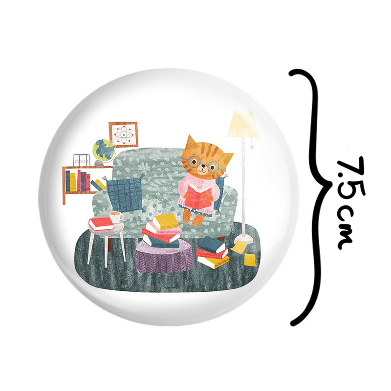 آینه جیبی خندالو طرح گربه مدل تاشو کد 5217