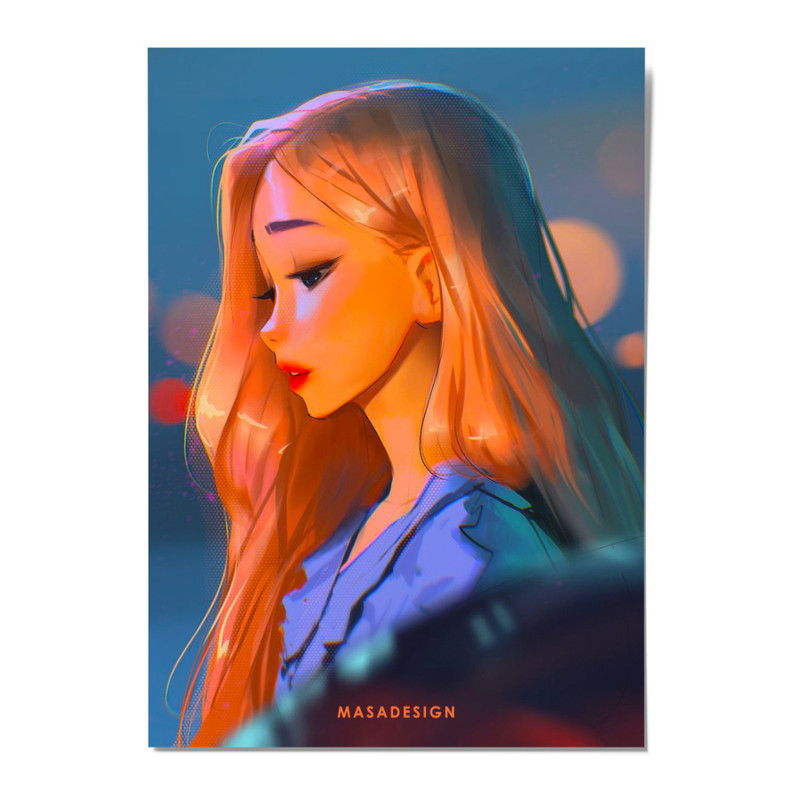 کارت پستال ماسا دیزاین مدل POSTV0019 GIRL