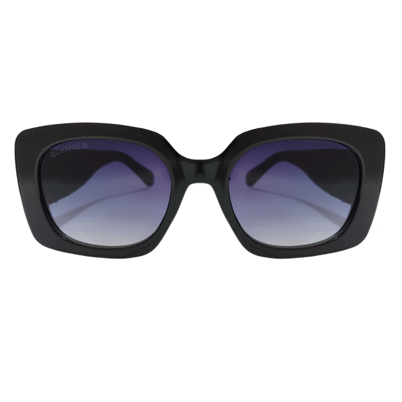 عینک آفتابی زنانه مدل مربع کائوچو دسته روکش پارچه کد 90 UV400