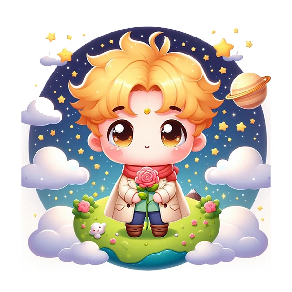 استیکر پارچه و لباس پاد آفرین طرح شازده کوچولو کد 375