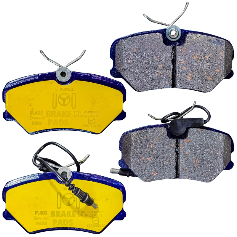 لنت ترمز جلو خودرو شرکت تولیدی قطعات جلوبندی خودرو ایران لاهیجان مدل 002131 دو جفت مناسب برای سمند ، وانت آریسان ۱