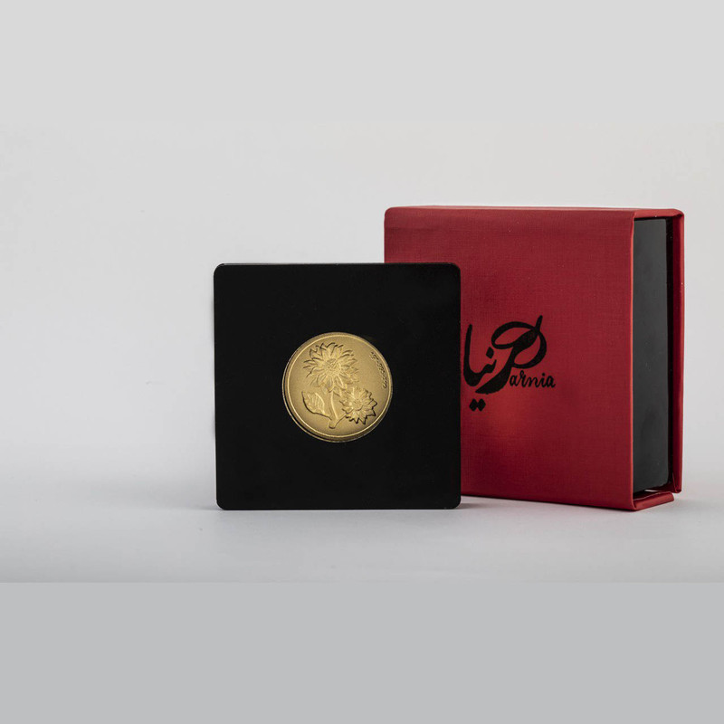 شمش طلا 24 عیار پرنیا مدل گل داوودی