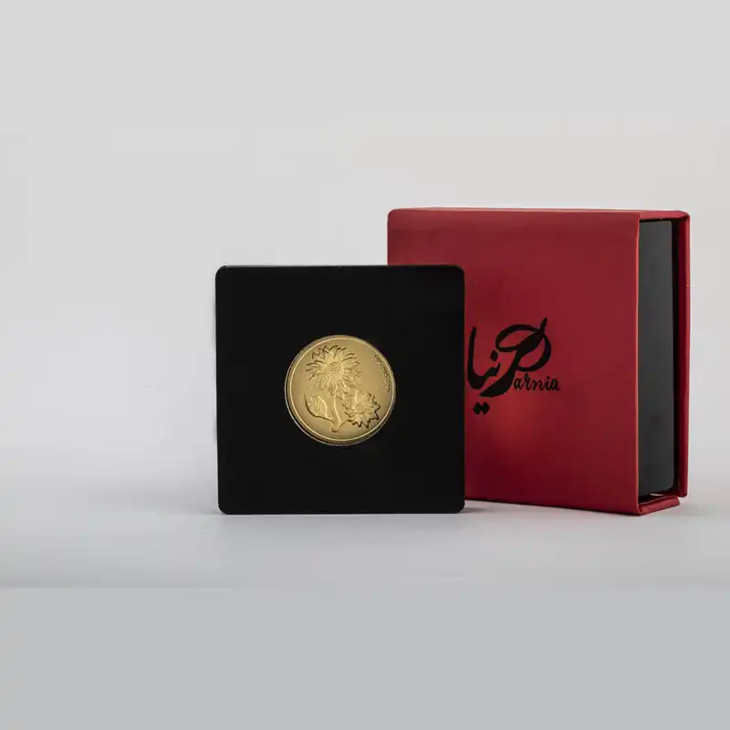 شمش طلا 24 عیار پرنیا مدل گل داوودی