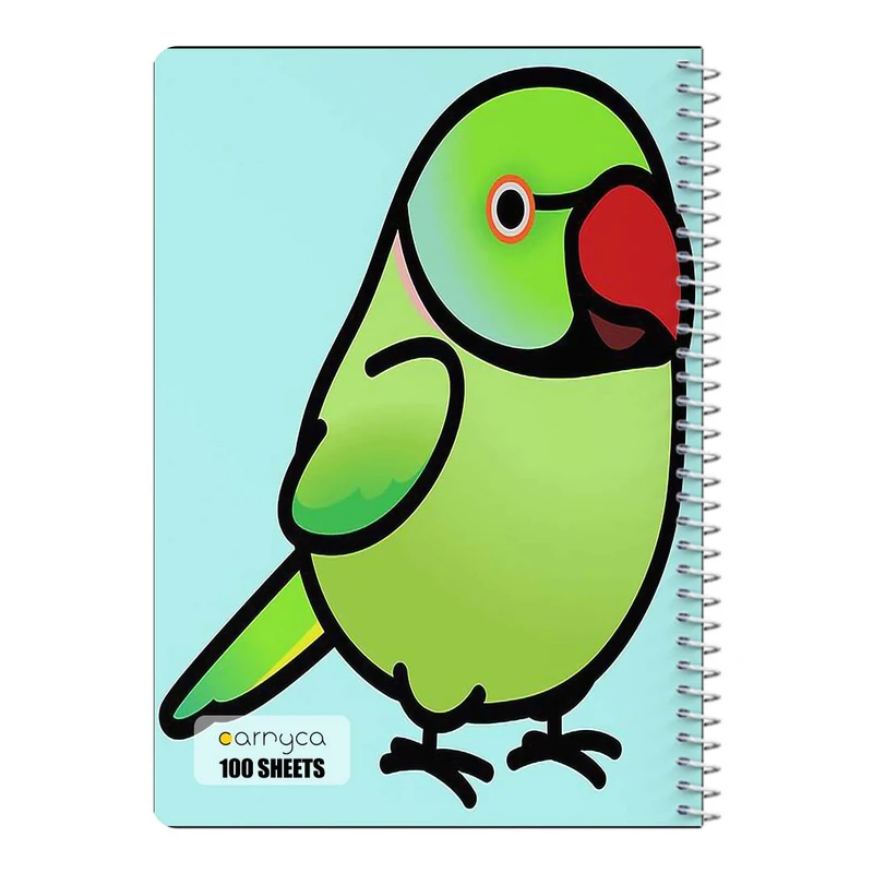 دفتر مشق 100 برگ سیمی کارنیکا طرح طوطی Parrot کد 83593