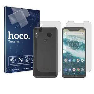 Hoco transparent screen protector HyGEL model suitable for Motorola Moto one mobile phone with back protector