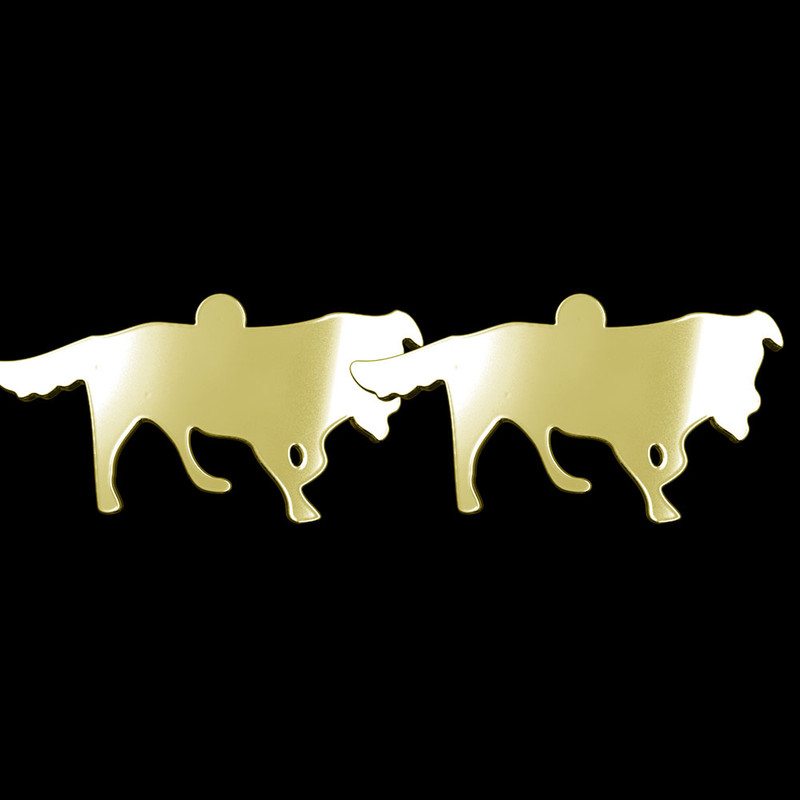 گوشواره طلا 18 عیار زنانه مدوپد مدل سگ کد GA1-16576