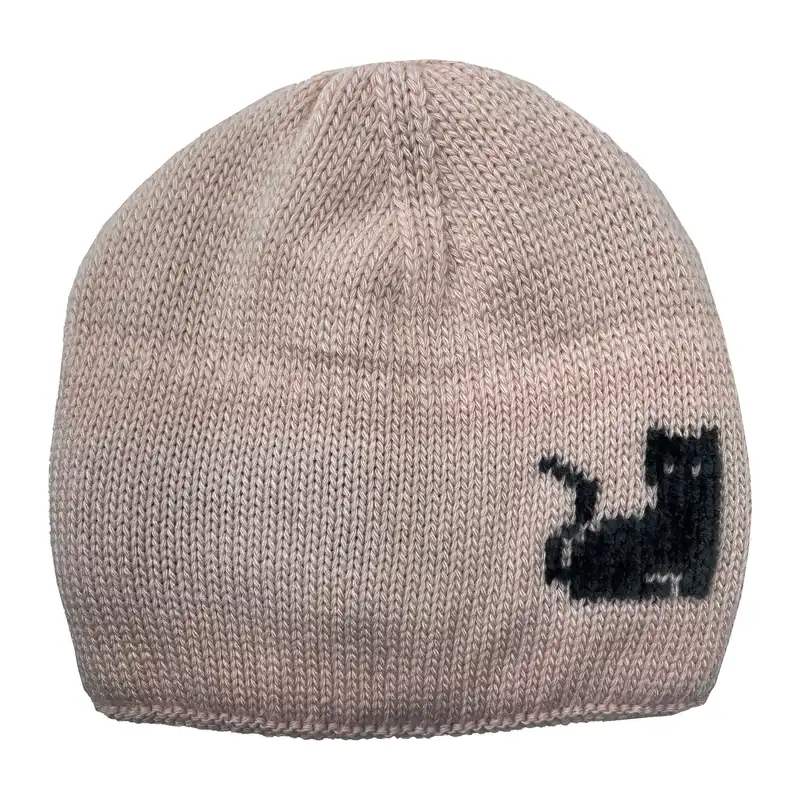 ست کلاه و شال گردن بافتنی بچگانه مدل 167002 رنگ صورتی