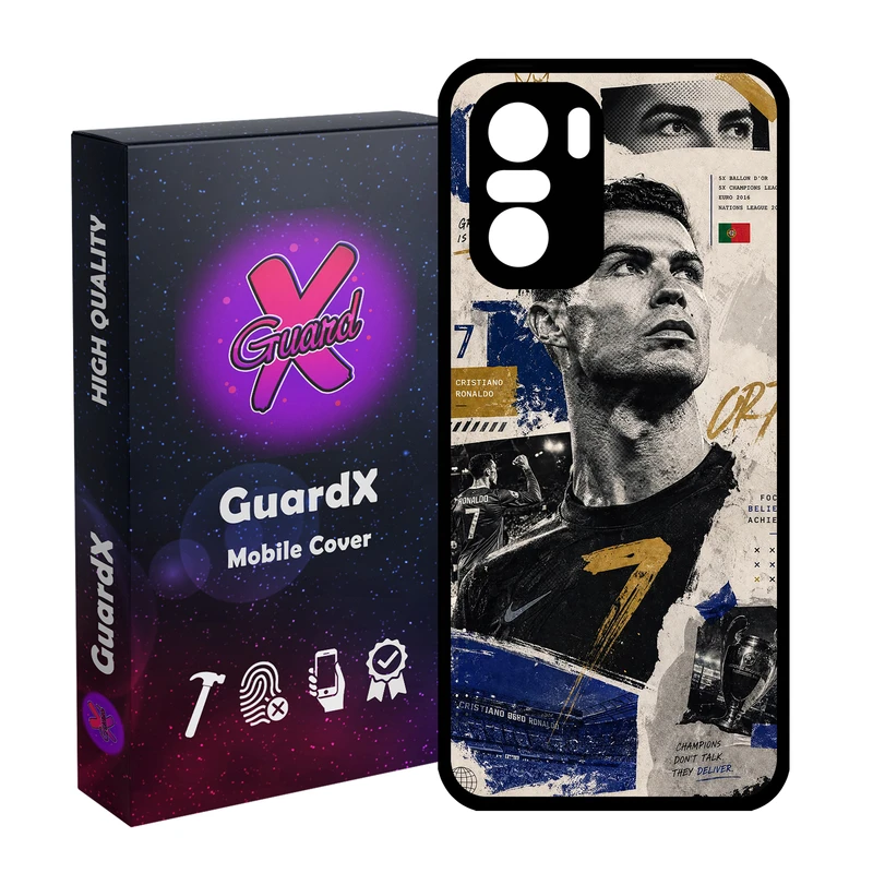 کاور گارد ایکس طرح CR7 مدل 11096 مناسب برای گوشی موبایل شیائومی Poco F3/MI 11X/MI 11X Pro/Redmi K40/K40 Pro