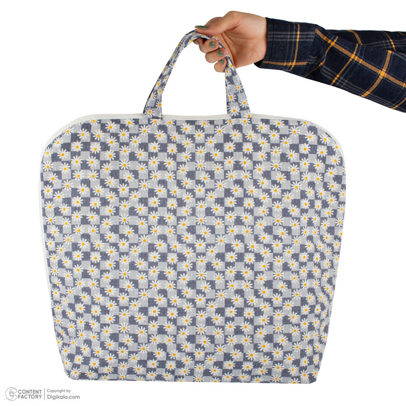 کیسه نان و سبزی طرح بابونه مدل سه لایه سایز 44×44 سانتی متر