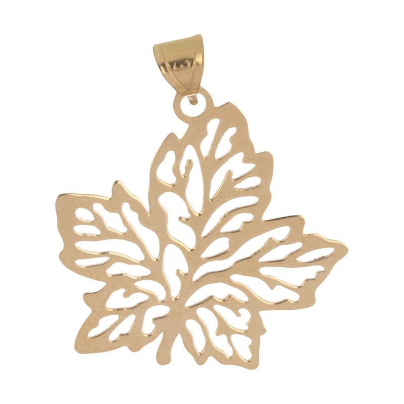 آویز گردنبند طلا 18 عیار زنانه قیراط طرح برگ کد GH4732