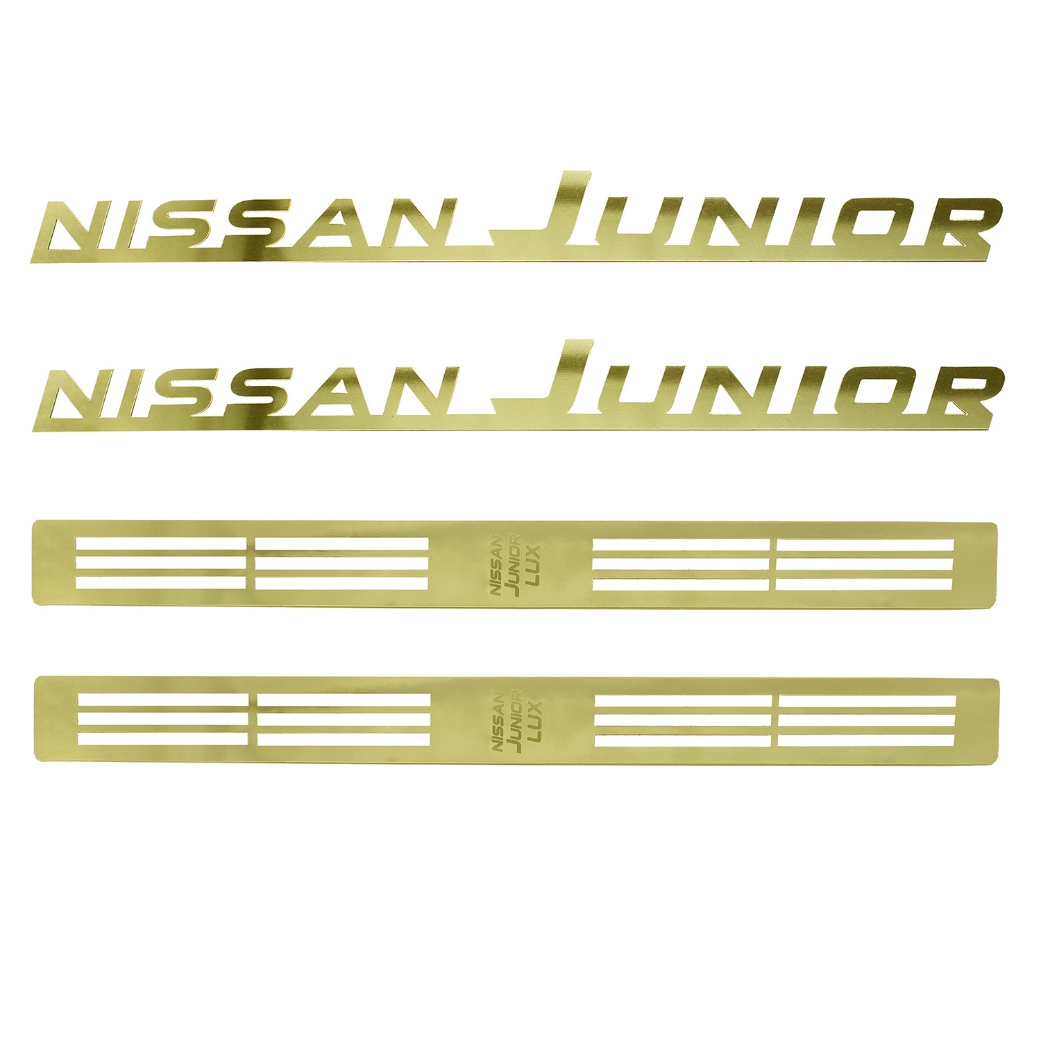 تریم دریچه بخاری و آرم بغل گلگیر خودرو مدل junior-4 مناسب برای نیسان مجموعه 4 عددی