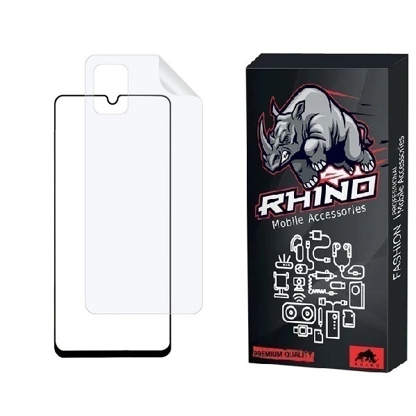 محافظ صفحه نمایش راینو مدل FUL مناسب برای گوشی موبایل سامسونگ Galaxy A51 به همراه محافظ پشت گوشی 