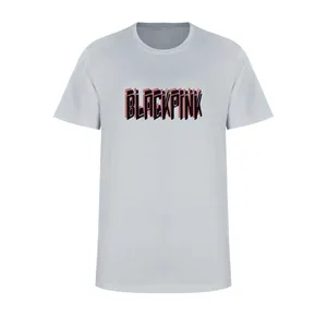 تی شرت آستین کوتاه زنانه مدل بلک پینک  کد L300 رنگ طوسی