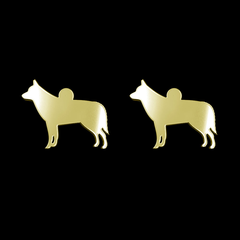 گوشواره طلا 18 عیار زنانه مدوپد مدل سگ کد GA1-16319