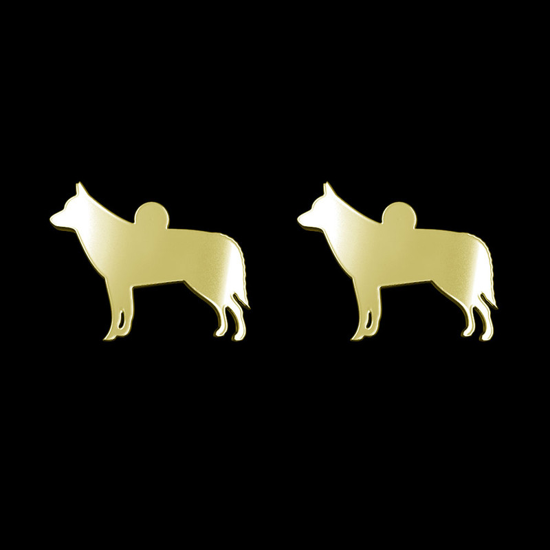 گوشواره طلا 18 عیار زنانه مدوپد مدل سگ کد GA1-16319