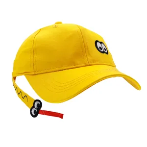 کلاه کپ بچگانه طرح LIN-CHESH رنگ زرد