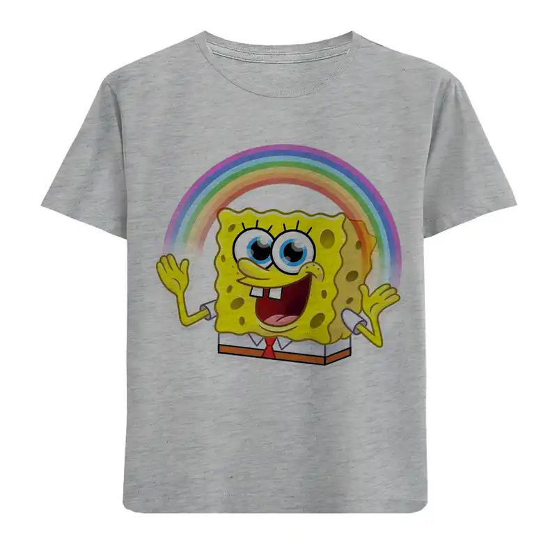 تی شرت آستین کوتاه بچگانه مدل باب اسفنجی رنگی F237