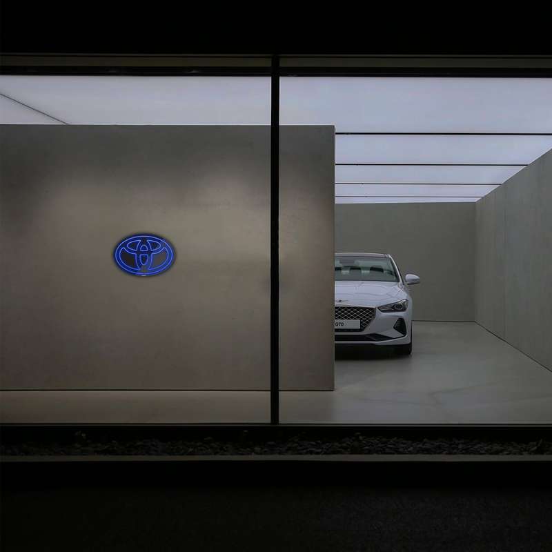 چراغ دیواری نئون دیزاین مدل Toyota-Logo-BL_BL