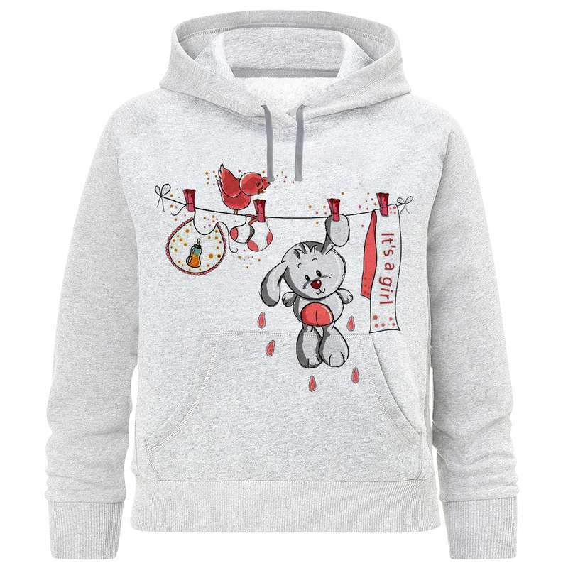 هودی دخترانه مدل بند و خرس A237