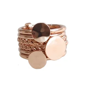 انگشتر زنانه مدل دایره ای مجموعه 6 عددی