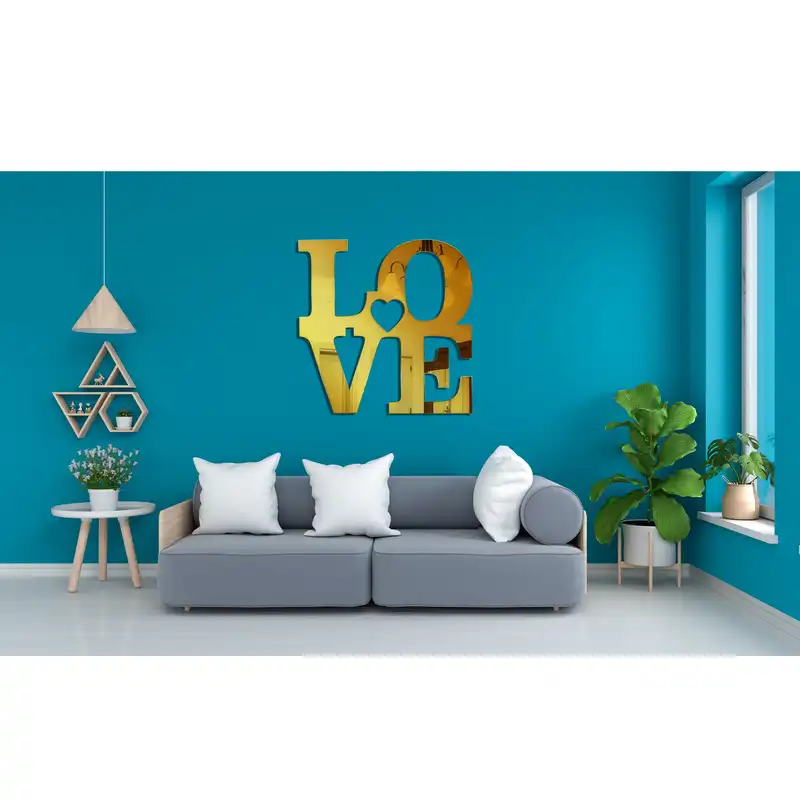 آینه پلکسی گلس مدل مولتی استایل طرح LOVE کد A6