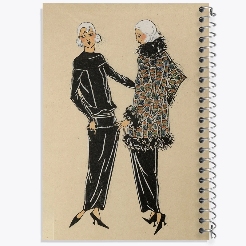 دفتر ژورنال نویسی 50 برگ خندالو مدل نقطه ای طرح فیگور دخترانه کد N2478