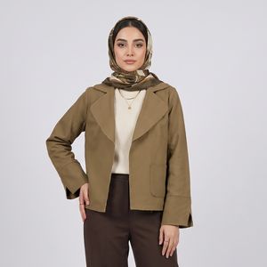 کت رسمی زنانه تیلا مدل برش خام لبه ریش دار