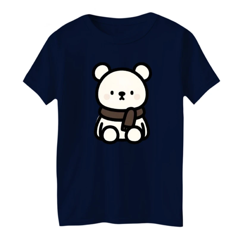 تی شرت آستین کوتاه بچگانه مدل خرس و شال