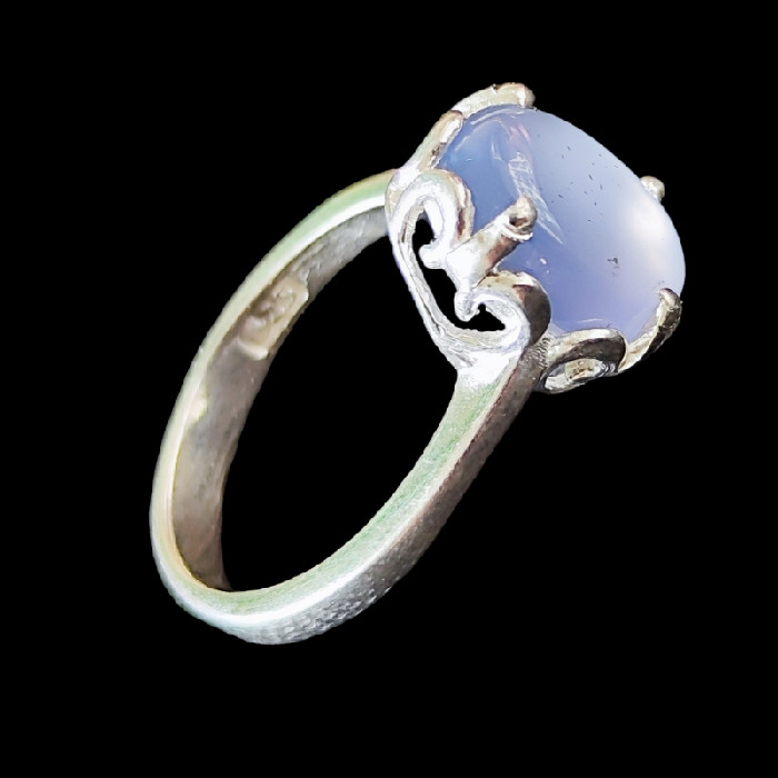 انگشتر نقره زنانه مدل عقیق یمانی کبود کد 330 انگشتر نقره زنانه مدل عقیق یمانی کبود کد 330