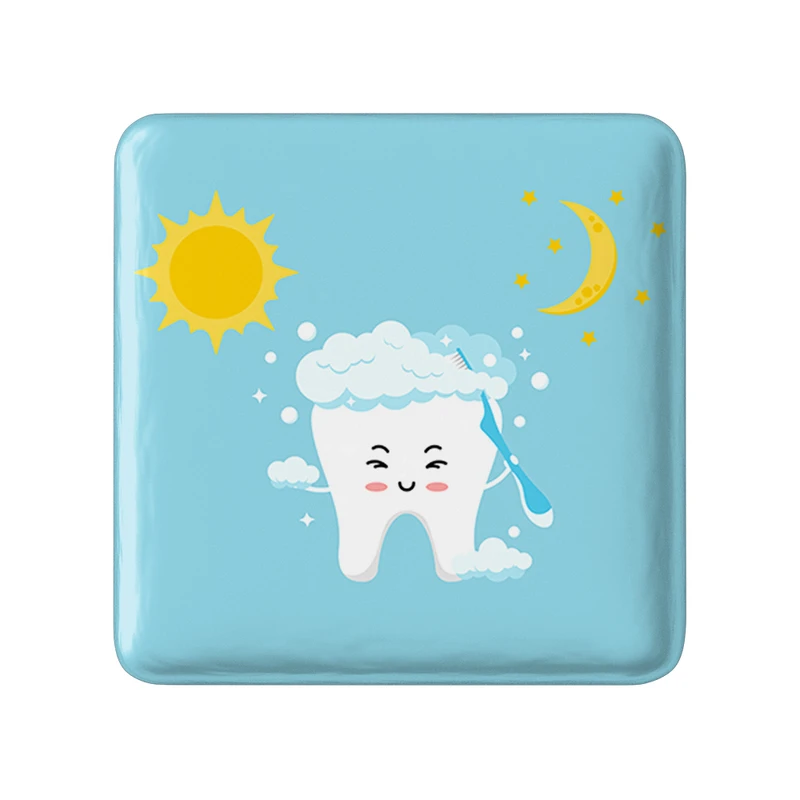 مگنت خندالو طرح دندان و دندان پزشکی کودکانه مدل مربعی کد 36758