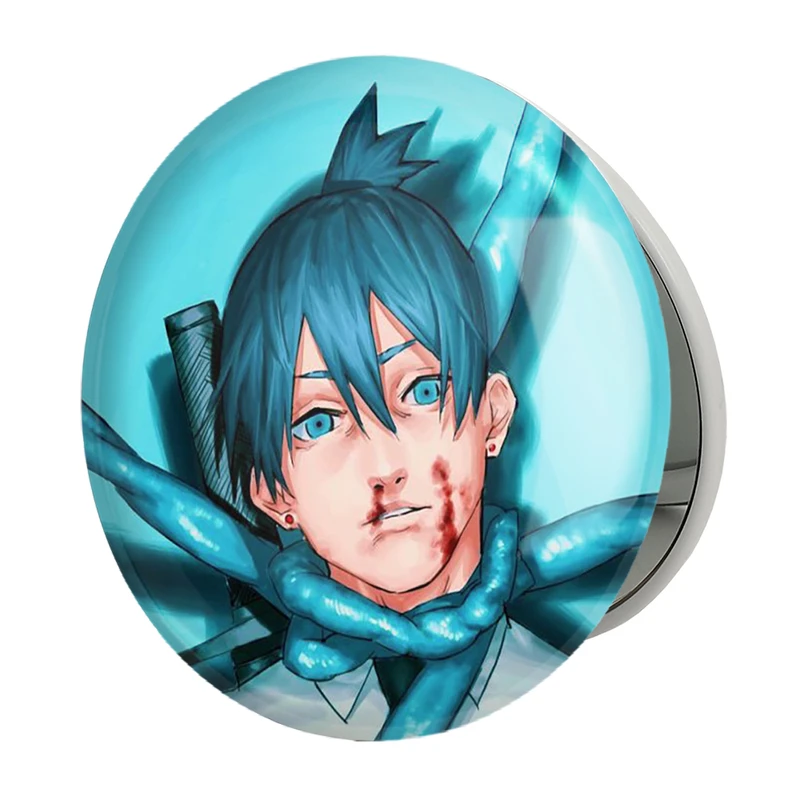 آینه جیبی خندالو طرح هایاکاوا انیمه مرد اره ای Chainsaw Man مدل تاشو کد 17893 