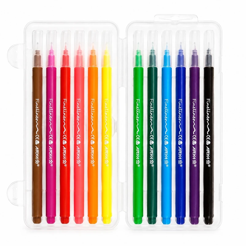روان نویس 0.7 میلی متری آریا مدل FINE LINER بسته 12 عددی 